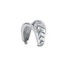 Sterling silver pendant pinch bail small leaf design (1)