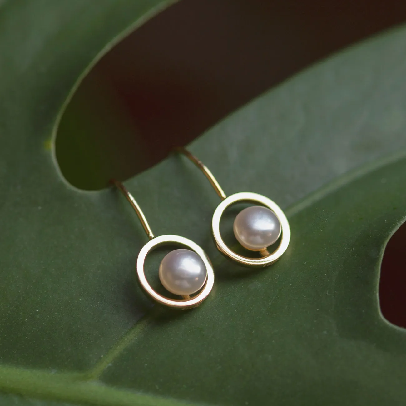 Tiny Pearl Drop Earrings