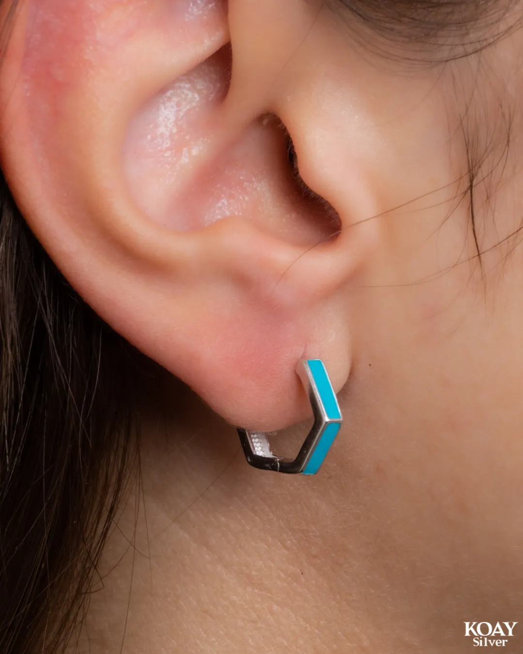 Turquoise Hoop E