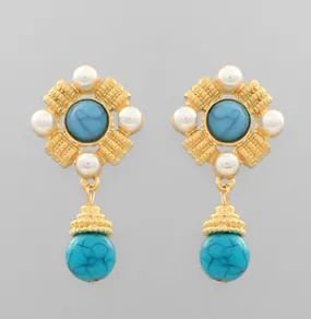 Turquoise Stone Dangle