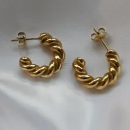 Twisted Open Hoops