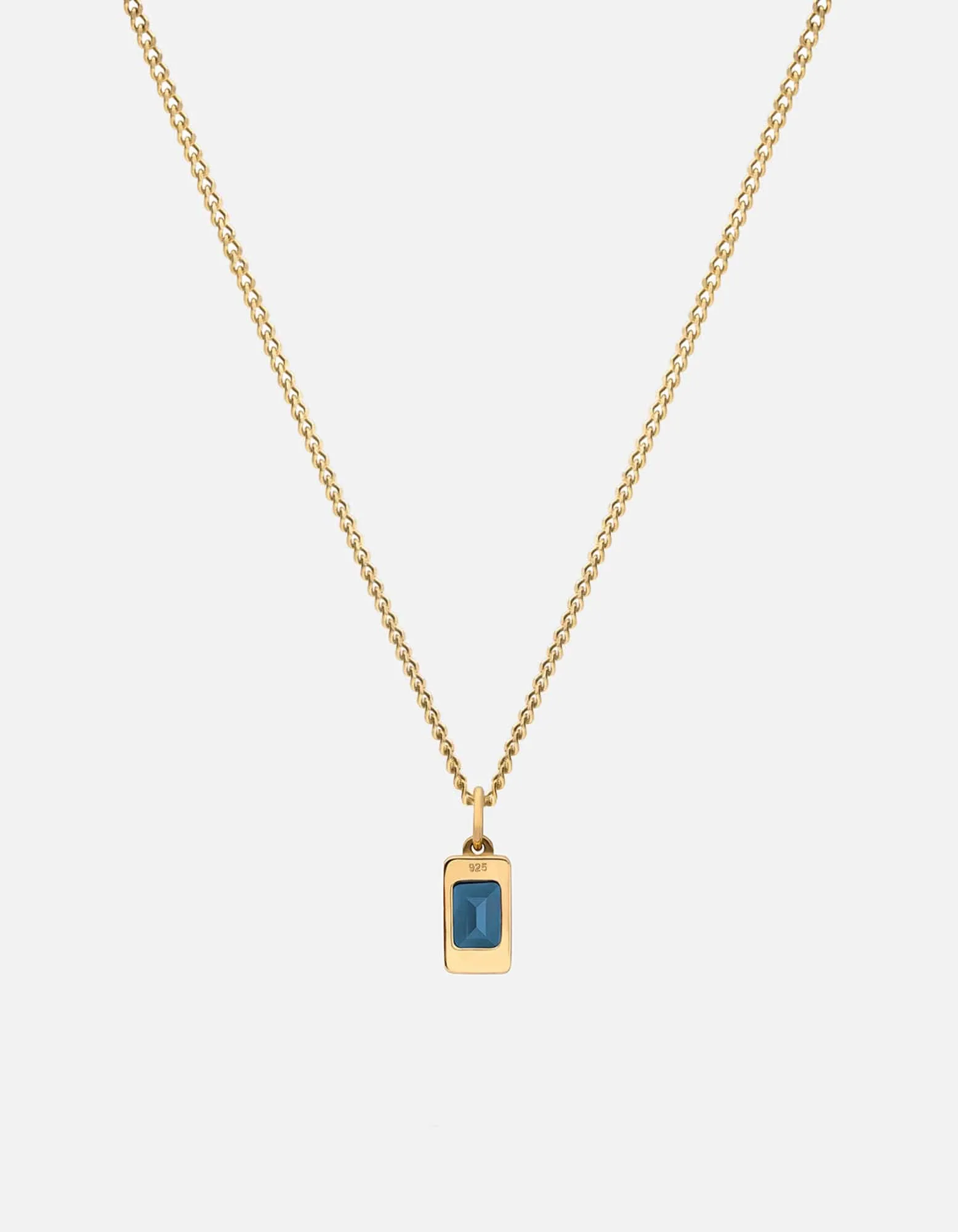 Valor Blue Topaz Necklace, Gold Vermeil
