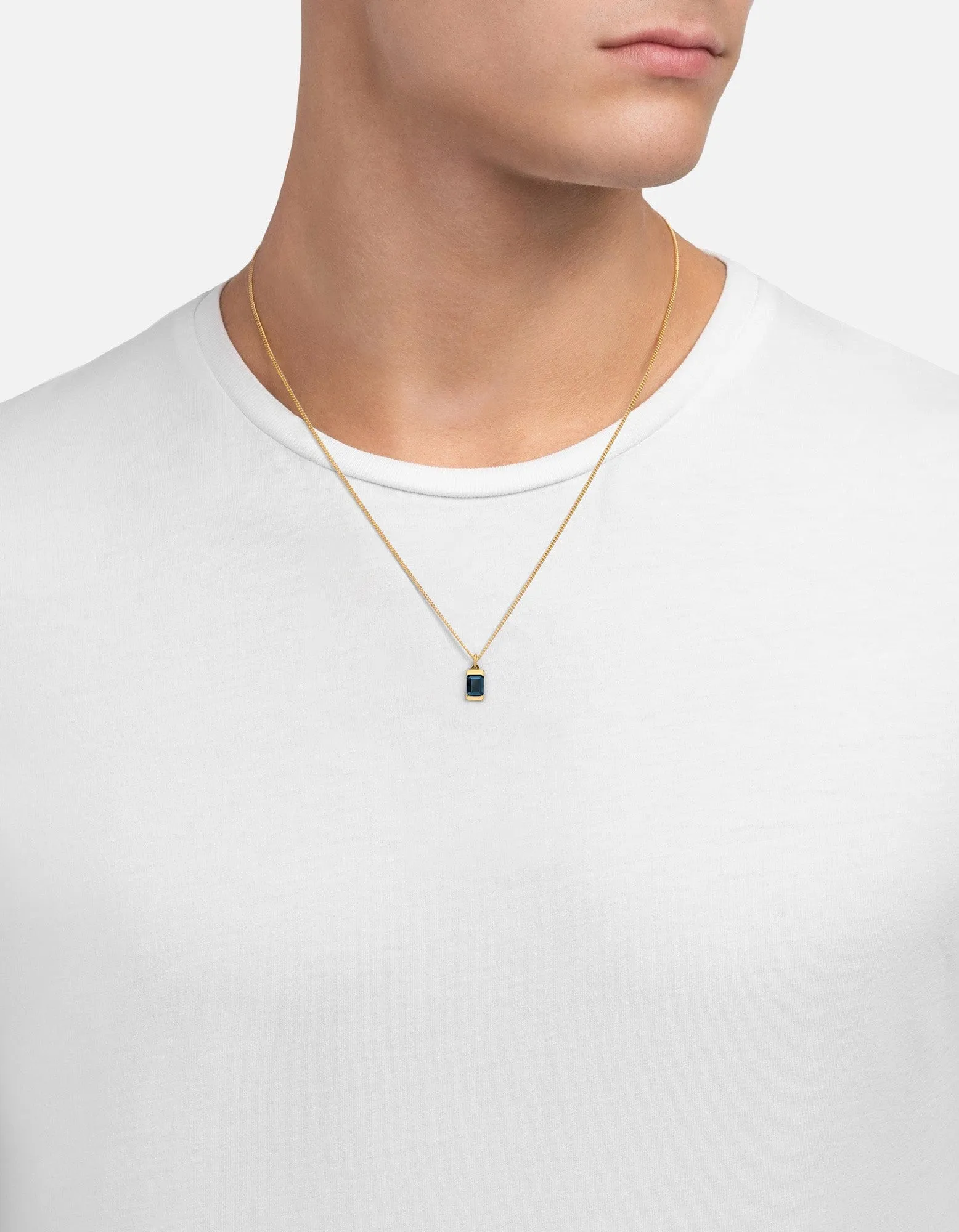 Valor Blue Topaz Necklace, Gold Vermeil