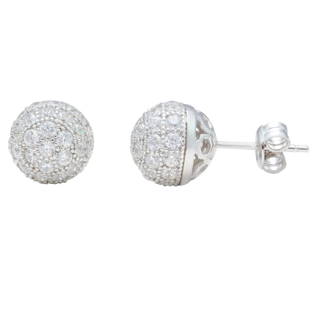 Vogue Diamond Ball CZ Earrings IJ15CSSER025