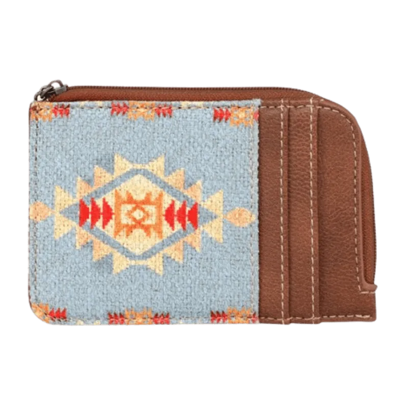 Wrangler Women's Southwestern Print Brown Mini Zip Card Case WG2202-W005BR