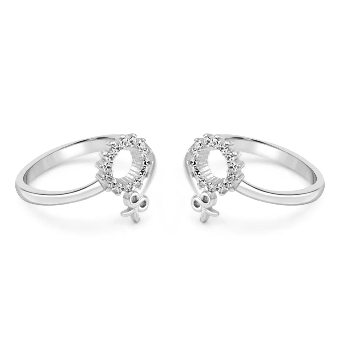 Zarkan Through The Sun Silver Toe Rings