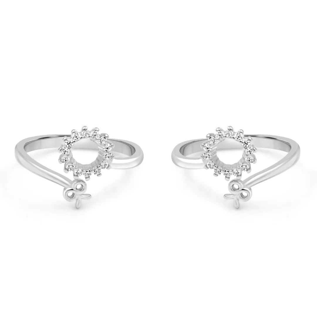 Zarkan Through The Sun Silver Toe Rings