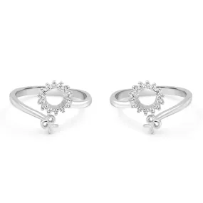 Zarkan Through The Sun Silver Toe Rings